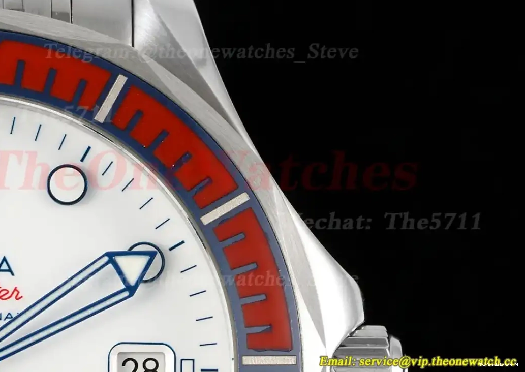 SS Seamaster 007 A2507 Dial OMF White SS Commander 0426